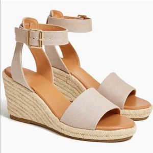 JCew New, never worn, tan, canvas espadrilles